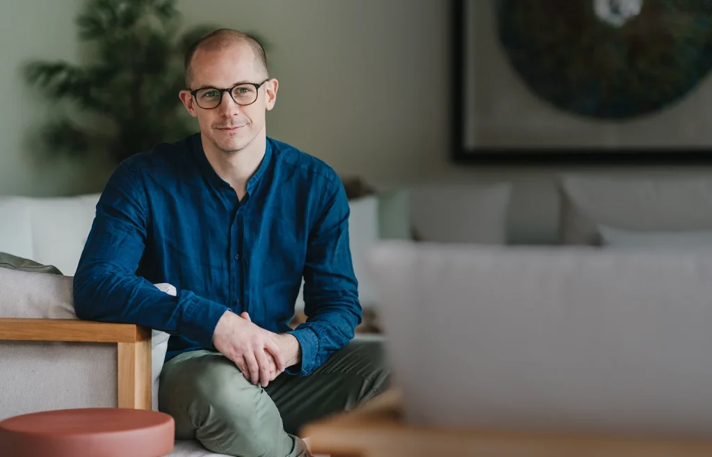 Ross Galtress, Senior Associate at OB London, in the studio